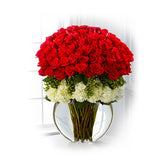 Vase of 72 red roses
