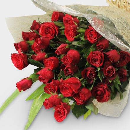 36 Red Roses Bunch Bouquet of 36 red roses – Sylvia's Flowers